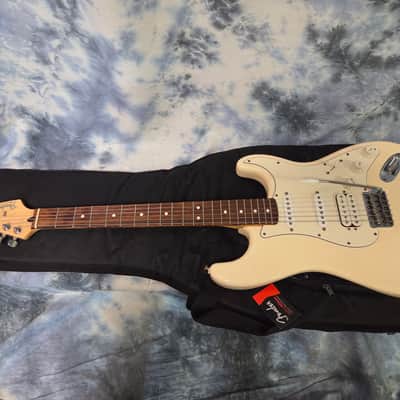 2000 Fender Mexico Olympic White SSH Strat Upgraded USA Trem Whammy Bridge Pro Setup New Strings Brand New Fender Gigbag image 15