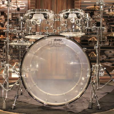 DW Design Series 4-pieces Clear Acrylic (22-10-12-16) Drum Set - Demo! image 2
