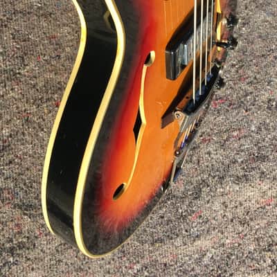 VOX VG4 1968 - Sunburst Semiacustic Bass 2 Pickups image 4
