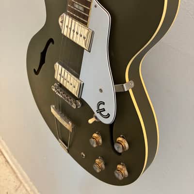 Epiphone CASINO 2021 - OLIVE WORN with Excellent Case FULLY HOLLOW-P-90s image 8