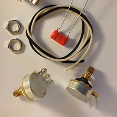 Wiring Harness Kit For P Bass CTS 450G Knurled Pots .033uf 225P Orange Drop Cap image 2