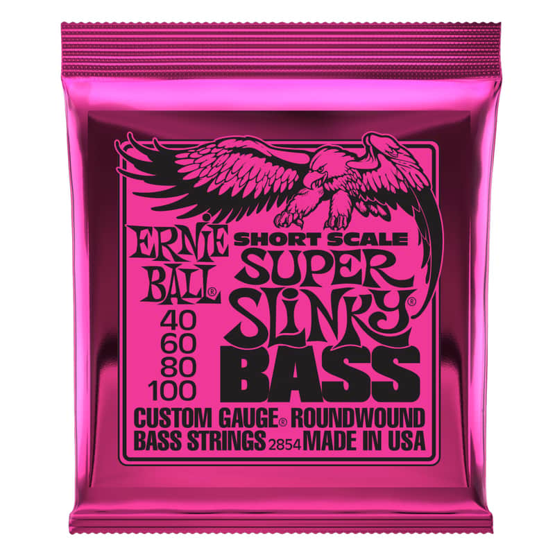 Ernie Ball Super Slinky Nickel Wound Short Scale Electric Bass Strings 40-100 Gauge image 1