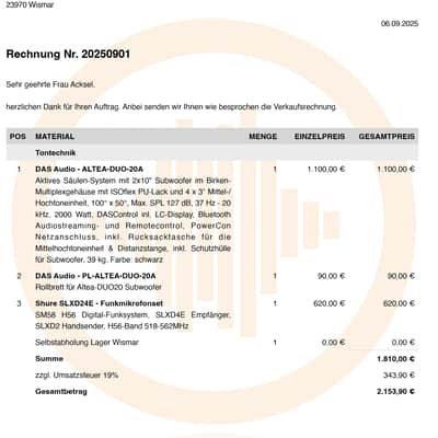 DAS Audio ALTEA DUO 20A Beschallungssystem - schwarz Bild 3