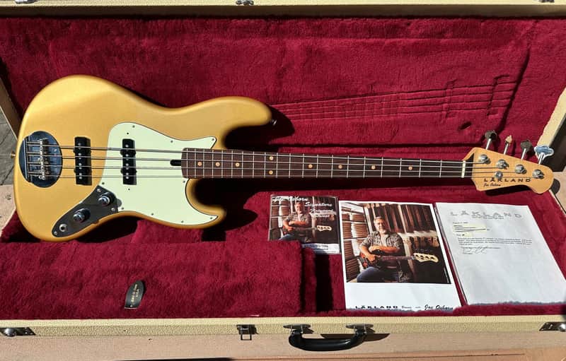 LAKLAND 1ST JOE OSBORN USA SIGNATURE MODEL BASS GUITAR MADE - LIKE NEW 1998 - Shoreline Gold image 1