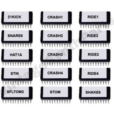 Complete EPROM set with all the Oberheim DMX original sounds sample chip ic rom