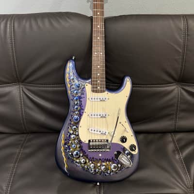 Custom Airbrushed Partscaster Stratocaster  - Airbrushed Purple Burst image 3