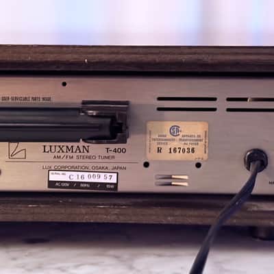 🎶✨ Luxman T-400 AM/FM Stereo Tuner — Original Factory Box, U.S. 120V, Wood Cabinet, Cleaned & Tested image 12