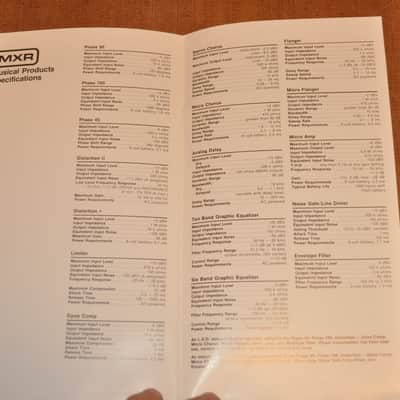 MXR MXR vintage catalog booklet brochure Block Letters all guitar pedals B image 7