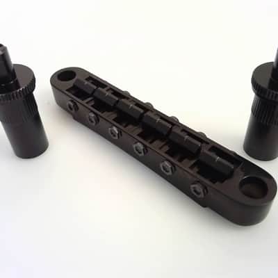 True Custom Shop® Black GOTOH GE-103BT METRIC Posts Tune-O-Matic Bridge w/ Studs image 1