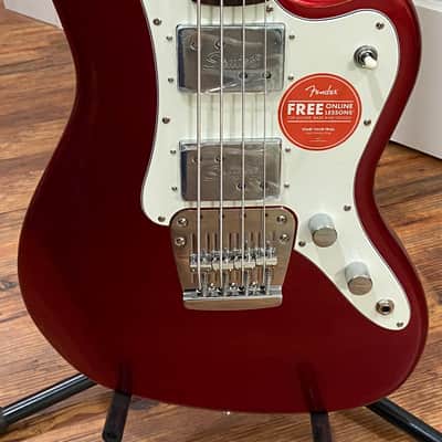 Squier Paranormal Rascal Bass HH - Candy Apple Red - With New Gator Case image 3