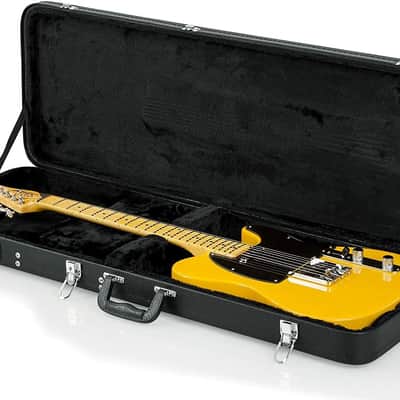 Hard-Shell Electric Guitar Case for Strat & Tele – Wood Plywood Case w/ Plush Interior, Locking Latches, Fits Fender Stratocaster, Telecaster & Standard Electric Guitars image 4