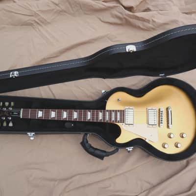 Left-Handed 2017 Gibson Les Paul Tribute T - Satin Gold Top image 1