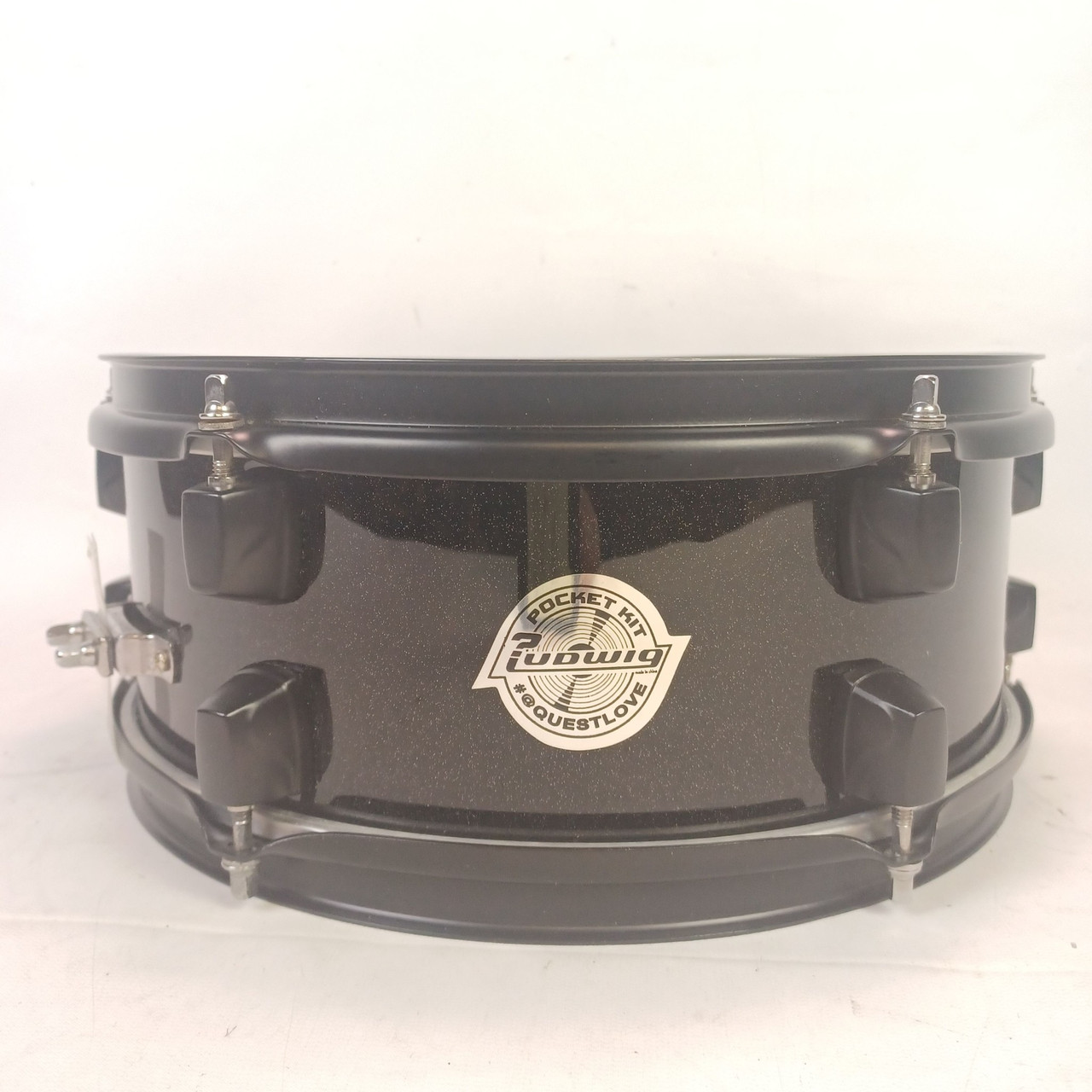 Ludwig 5x12" Questlove Pocket Black Sparkle Snare Drum Popcorn Piccolo Auxiliary — main photograph