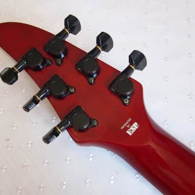 ESP Edwards E-HR 98 QM 1998 Transparent Red | Reverb