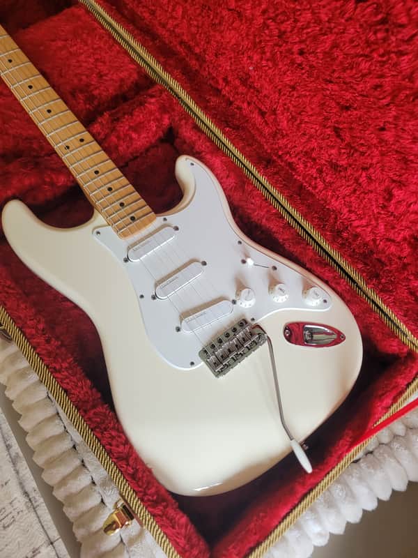 Fender Jimmie vaughan stratocaster 2005 - antique white image 1