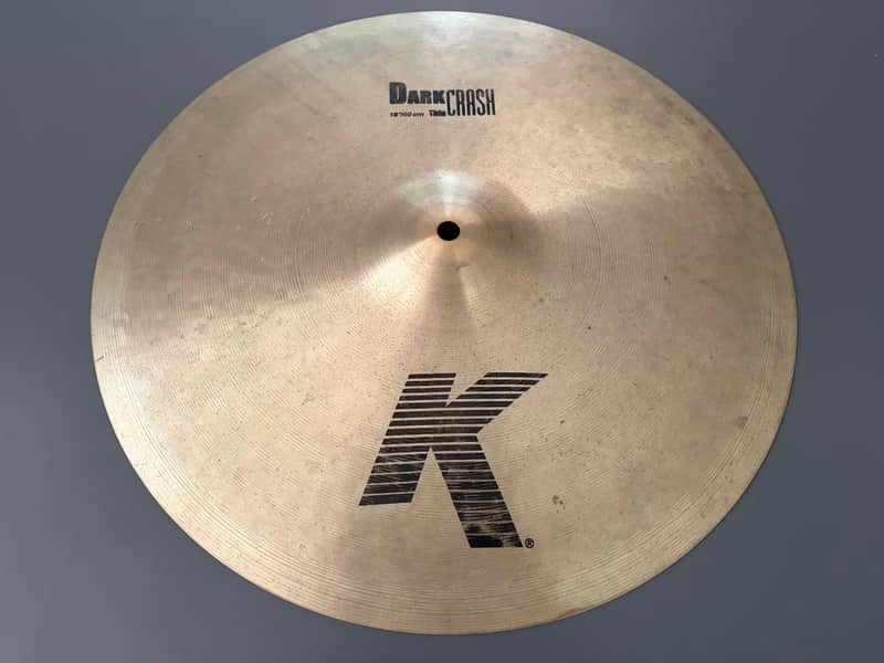 Zildjian 16" K Custom Dark Thin Crash cymbal 1050g w/recording image 1