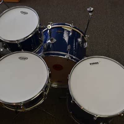 Vintage Pearl Kit "Tempro"  Drum Set with Snare in Blue Sparkle 20, 14, 12, 16 image 24