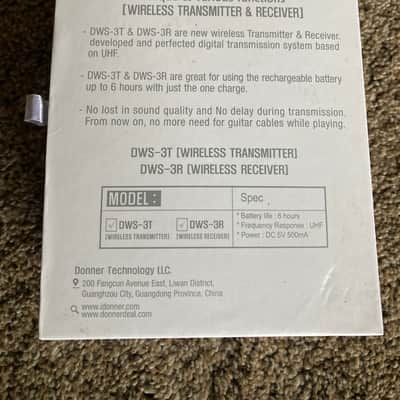 Donner DWS-3T & DWS-3R Wireless Transmitter & Receiver 2021 Black image 9
