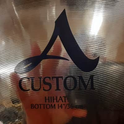 Zildjian 14" A Custom Hi-Hat Cymbals (Pair) 1991 - Present - Brilliant image 9