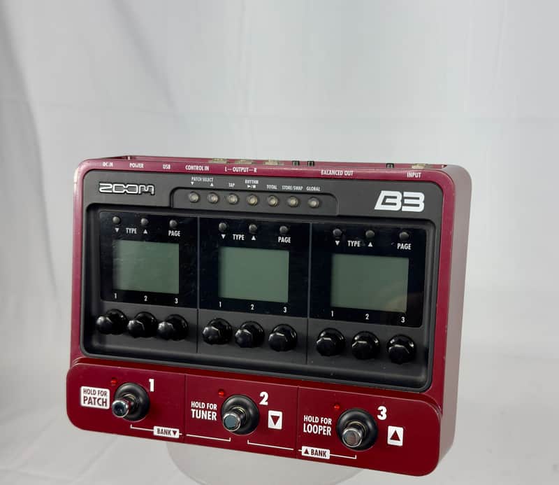 Zoom B3 Bass Multi Effects Processor 2000’s - Red image 1