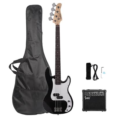Glarry GP Electric Bass Guitar Black w/ 20W Amplifier image 10