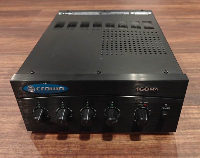 Crown 160MA 70V 4-Channel 60W Mixer Speaker Power Amplifier Pro Audio Sound image 1