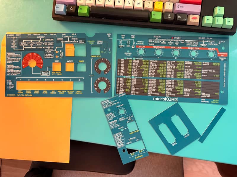 Oversynth Overlay for the MicroKORG - Teal Schema image 1