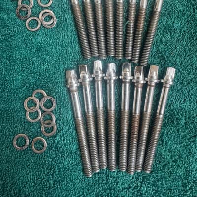 Rogers Lot of 8 Vintage 2 1/4” Floor Tom Drum Tension Rods + Washers 70s image 4