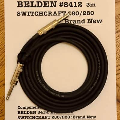 BELDEN 8412 Guitar Cable 3m(10ft)Black with Switchcraft 280/280 – Brand New Bild 1