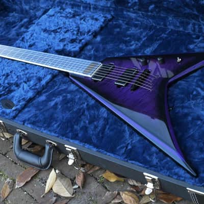 ESP USA V-II NT Flamed Maple, EMG - Dark Purple Sunburst image 7