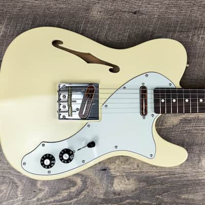 MyDream Partcaster Custom Built - Buttercream Thinline Tortoise Charlie Christian image 3