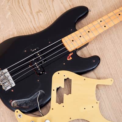 1983 Fender Precision Bass '57 Vintage Reissue Fullerton Black Over Fiesta Red 100% Original w/ohc image 22