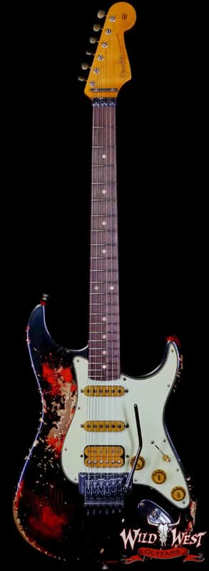 Fender Custom Shop Black Lightning Stratocaster Relic | Reverb