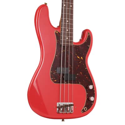 Fender Custom Shop Pino Palladino Signature Precision Bass Relic Fiesta Red over Desert Sand image 1