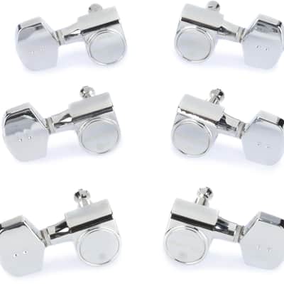 Graph Tech PRN-2411-CO Ratio Acoustic 3+3 Tuned Machine Heads - Contemporary Style / Chrome Finish image 1