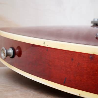 Greco SA-700 MIJ 1979 Wine Red Flame Top Vintage Japan Maxon U-2000 Pickups w/ Hard Case image 9