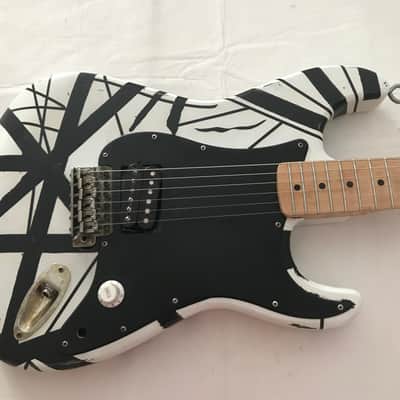 Van Halen Frankenstein Replica Guitar Black & White Franky EVH Frankenstrat image 5