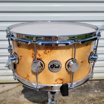 DW Collector's Series Exotic VLT 7x14 Snare Drum - Mapa Burl W/ Protection Racket Bag (C013-4) image 2