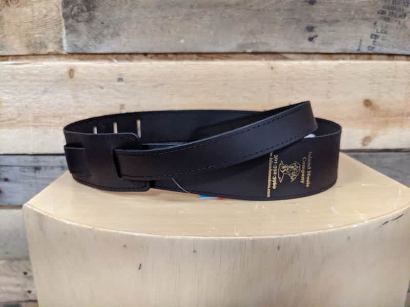 Island Music Basic 2" Brown Leather Strap w/ Black Stitch image 1