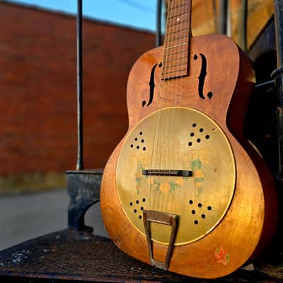1930s Kay Del Oro "Fauxbro" Resonator Acoustic Guitar w/ Case image 2