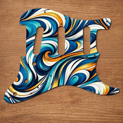 Stratocaster SSS 11 Hole Pickguard USA/Mexico UV Printed Graphics image 1