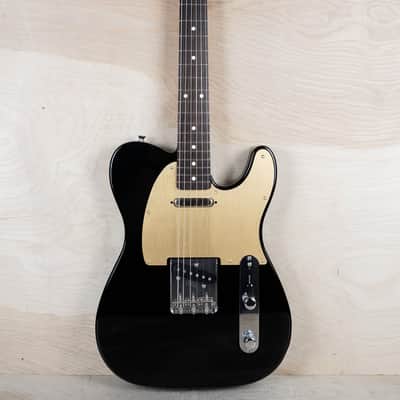 Fender FSR Made in Japan Traditional '60s Telecaster Black w/ Matching Headstock 2022 Black MIJ Gold Anodized Pickguard w/ Gig Bag image 2