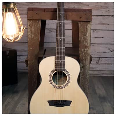 Washburn AGM5K Apprentice Series 7/8 Size G-Mini Spruce Top Mahogany Neck 6-String Acoustic Guitar w/Gig Bag image 16