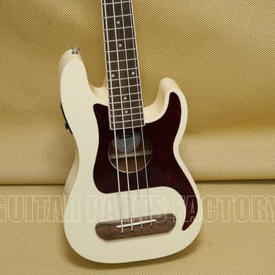 097-0583-505 Fullerton Precision Bass Uke Tortoiseshell Pickguard Olympic White - Olympic White