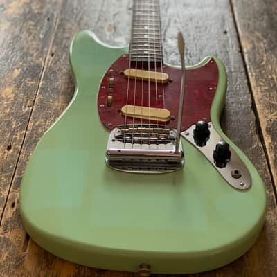 Fender Japan 1969 Reissue Mustang CIJ Sonic Blue Original Late 1990's w/ Period Correct Softcase image 2