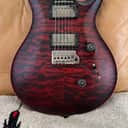 PRS Wood Library Custom 24 - Satin Fire Red Burst - Korina Back & Neck - Upgraded TCI Metal Pickups