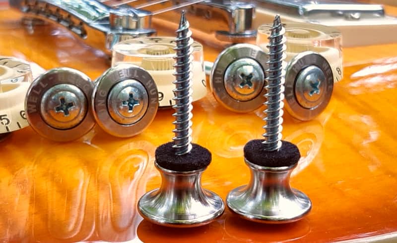 Well-Hung Pro-Pins  3 pairs - Oversize  Strap Buttons, Jumbo Strap Pins,  Nickel V.3 image 1