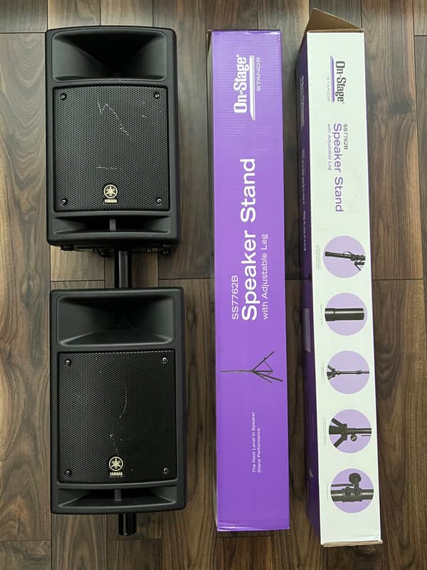 Yamaha StagePas 300 Portable PA System + 2x On Stage Speaker Stands image 1