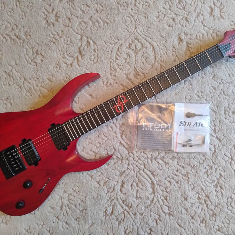 2021 Solar Guitars Solar A1.6ROP+ Blood red open pore