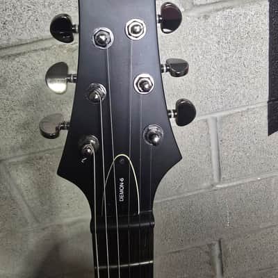 Schecter Demon-6 2014 - 2017 - Aged Black Satin with Hard Case image 9